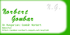 norbert gombar business card
